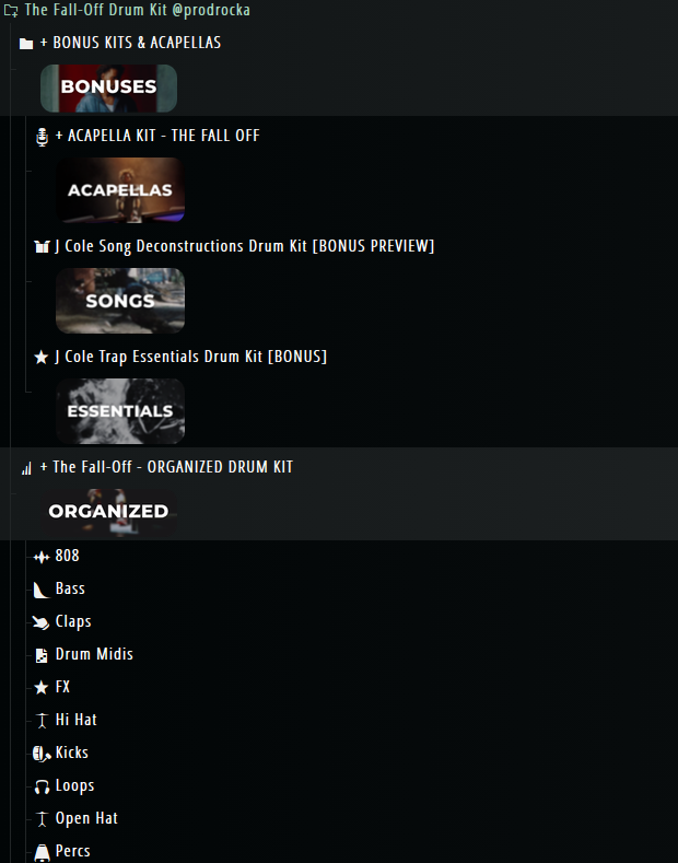 🖤 The Fall-Off Drum Kit